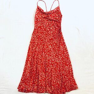 Diane von Furstenberg dress Women's 12 red silk slip dress spaghetti straps